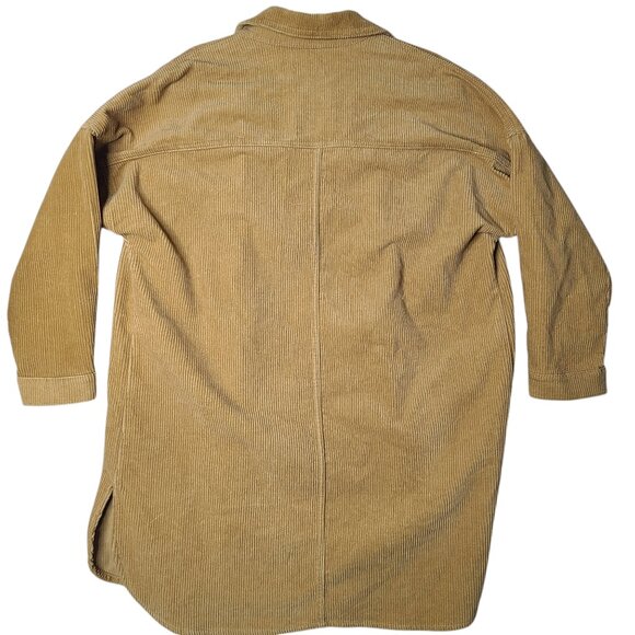 ZARA TRF Corduroy Long Line Patch Pocket Oversized Shacket Shirt Jacket Size XS - Picture 5 of 12